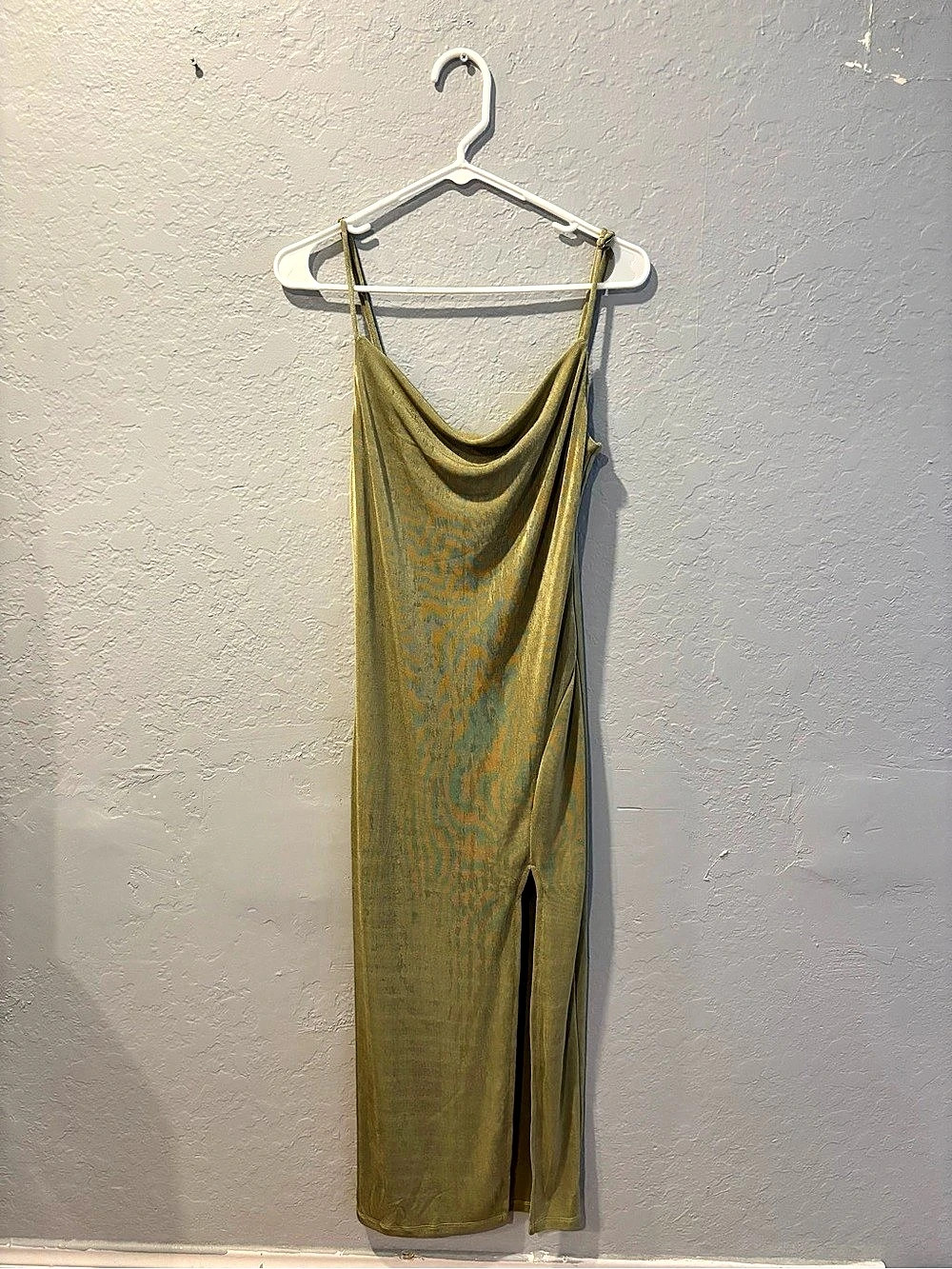 Petal + Pup Draped Neck Maxi Dress in Green Size 6 NWT